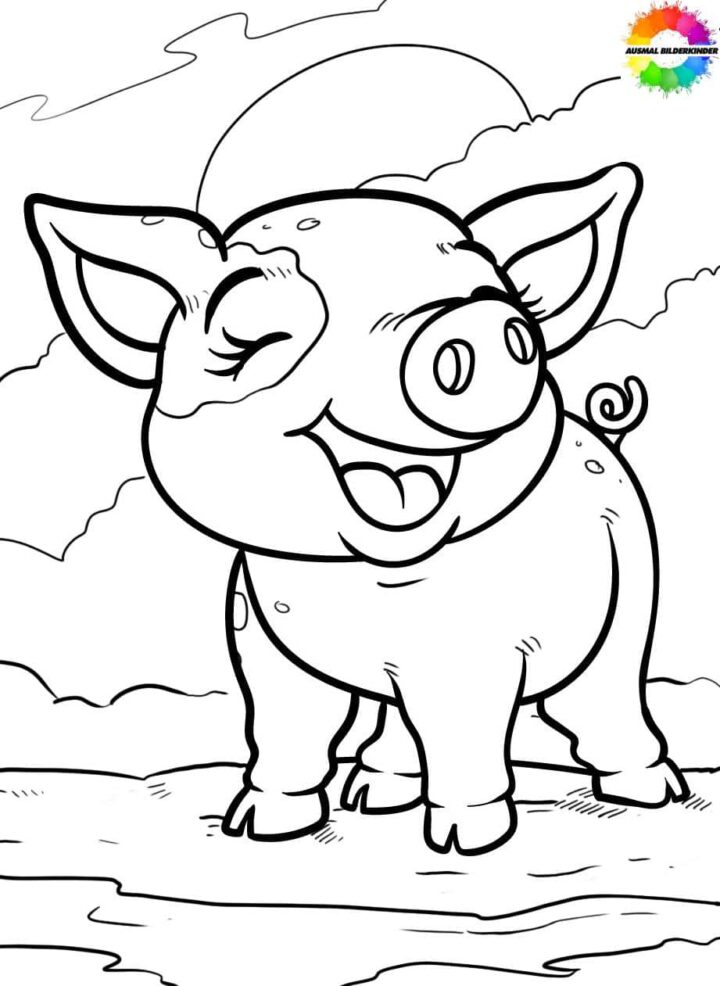 schwein zum ausmalen