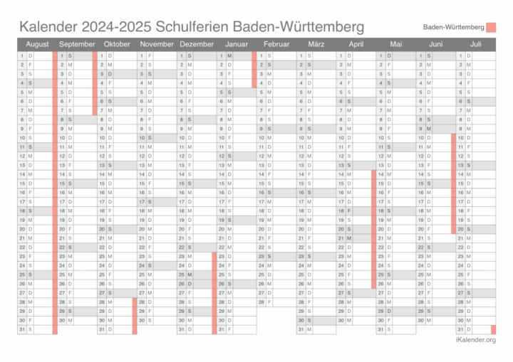 baden württemberg kalender 2025