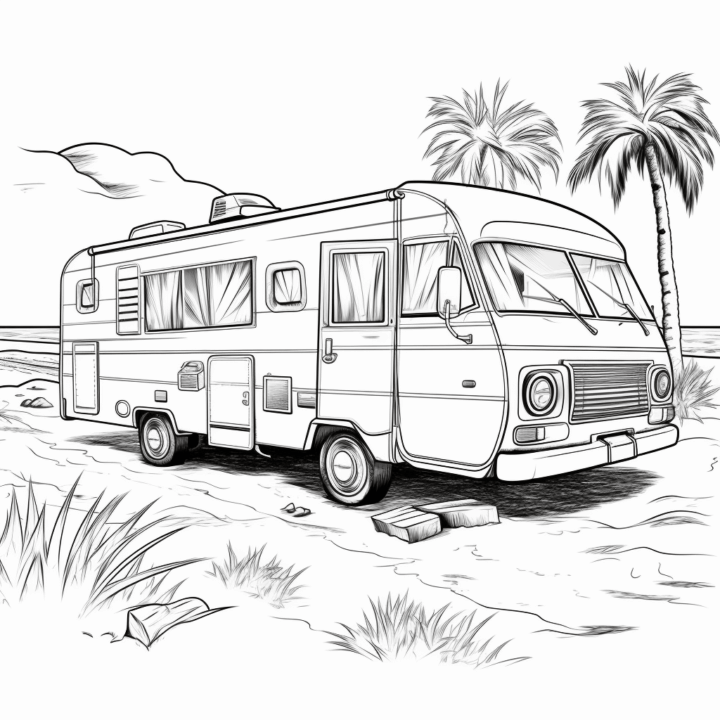 ausmalbild wohnwagen