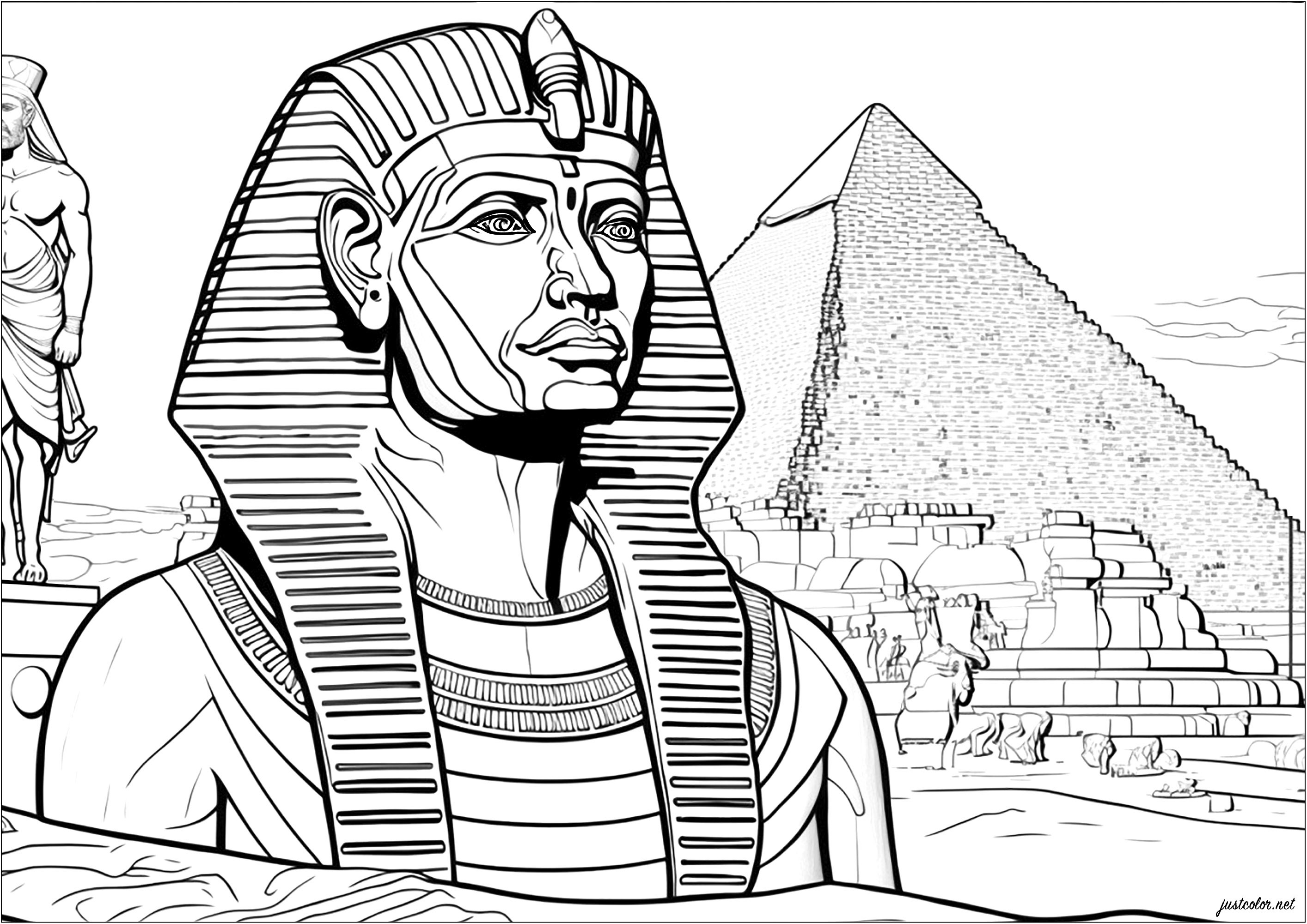 Ausmalbilder Pyramide Illustration 