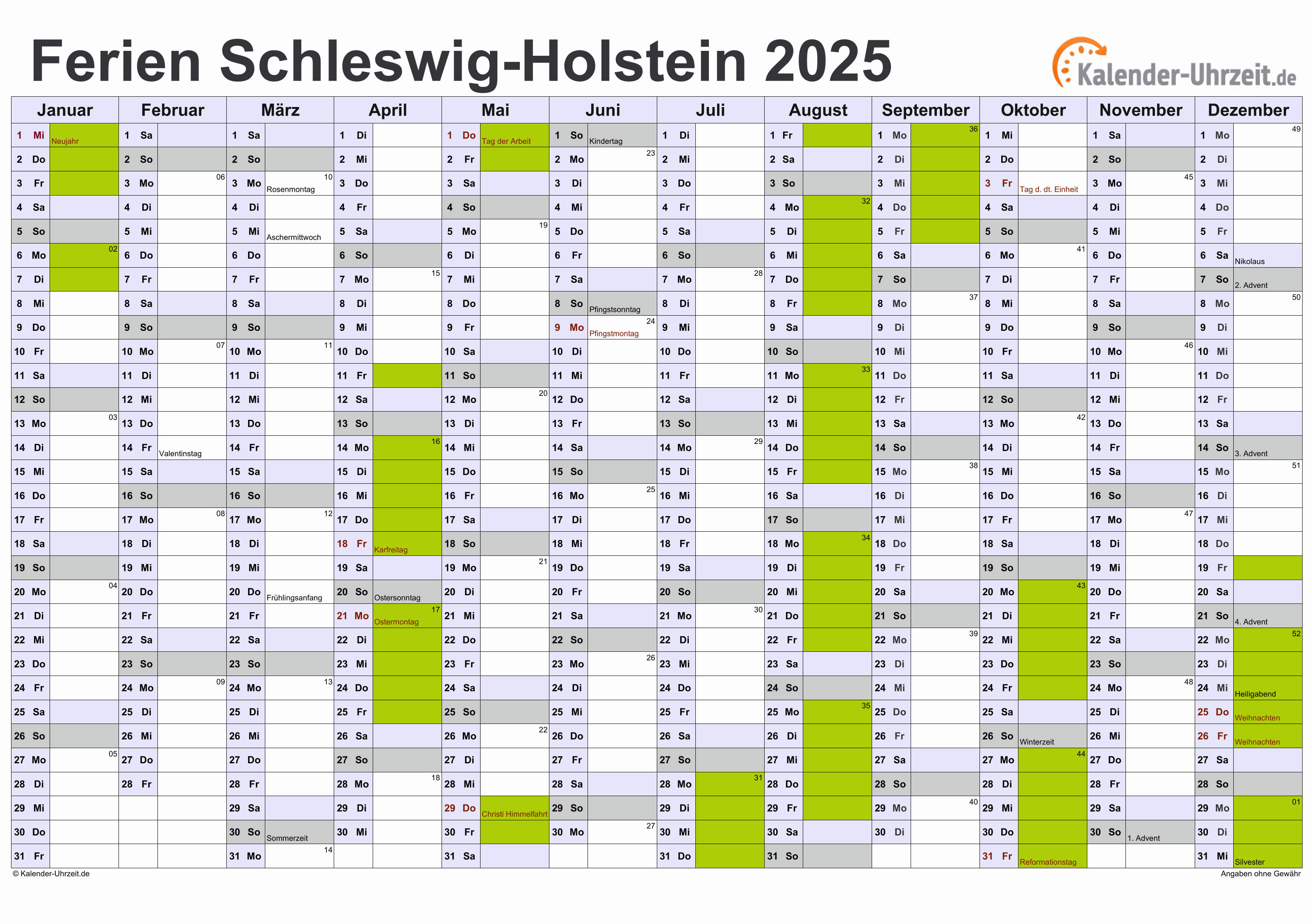  Schleswig Holstein Ferien 2025 