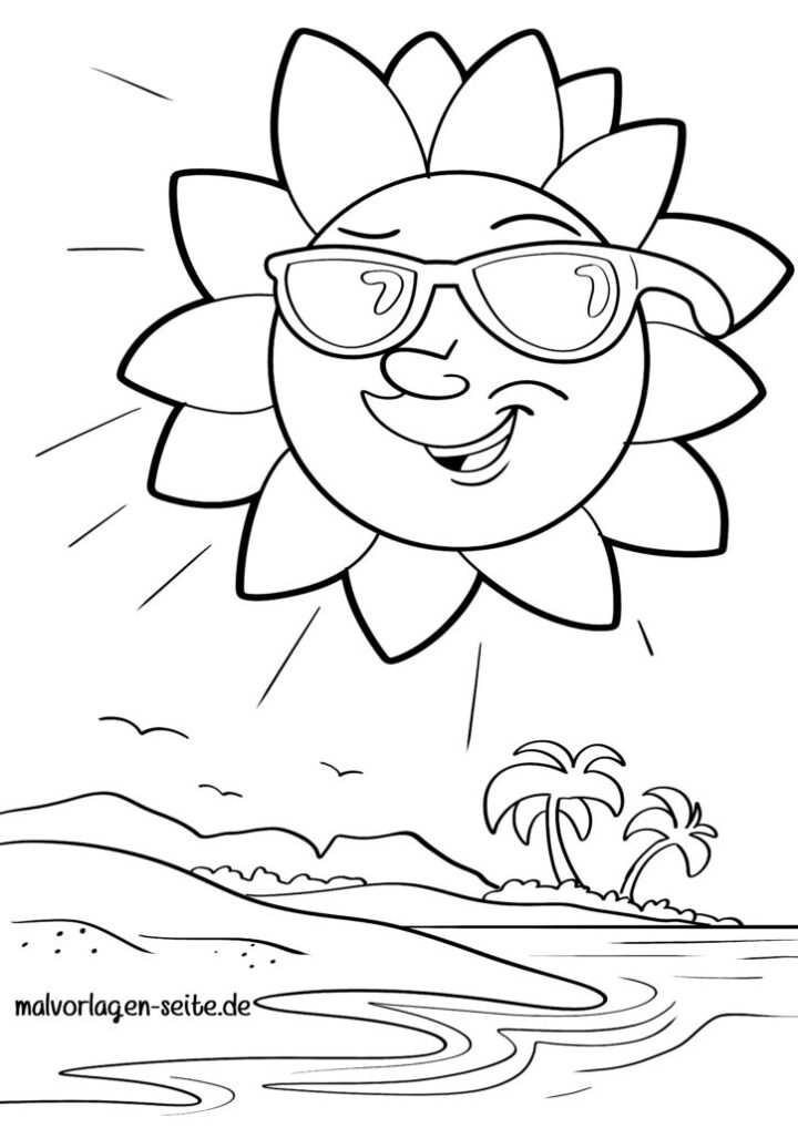 sonne vorlage zum ausschneiden