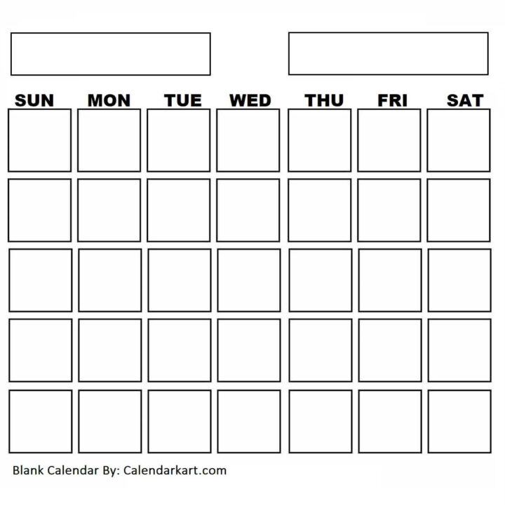 blanko kalender