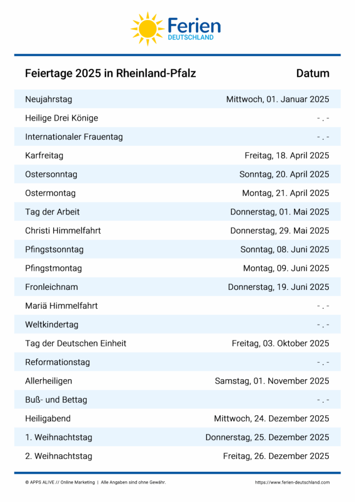 rlp feiertage 2025