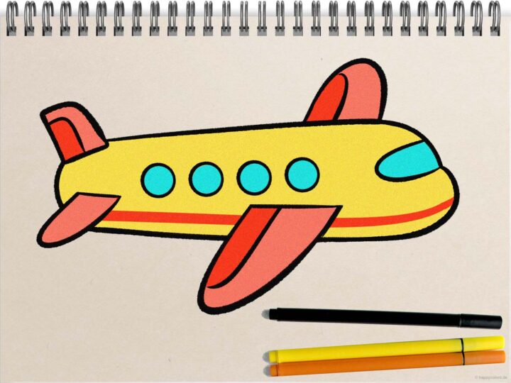 flugzeug zeichnen schritt für schritt