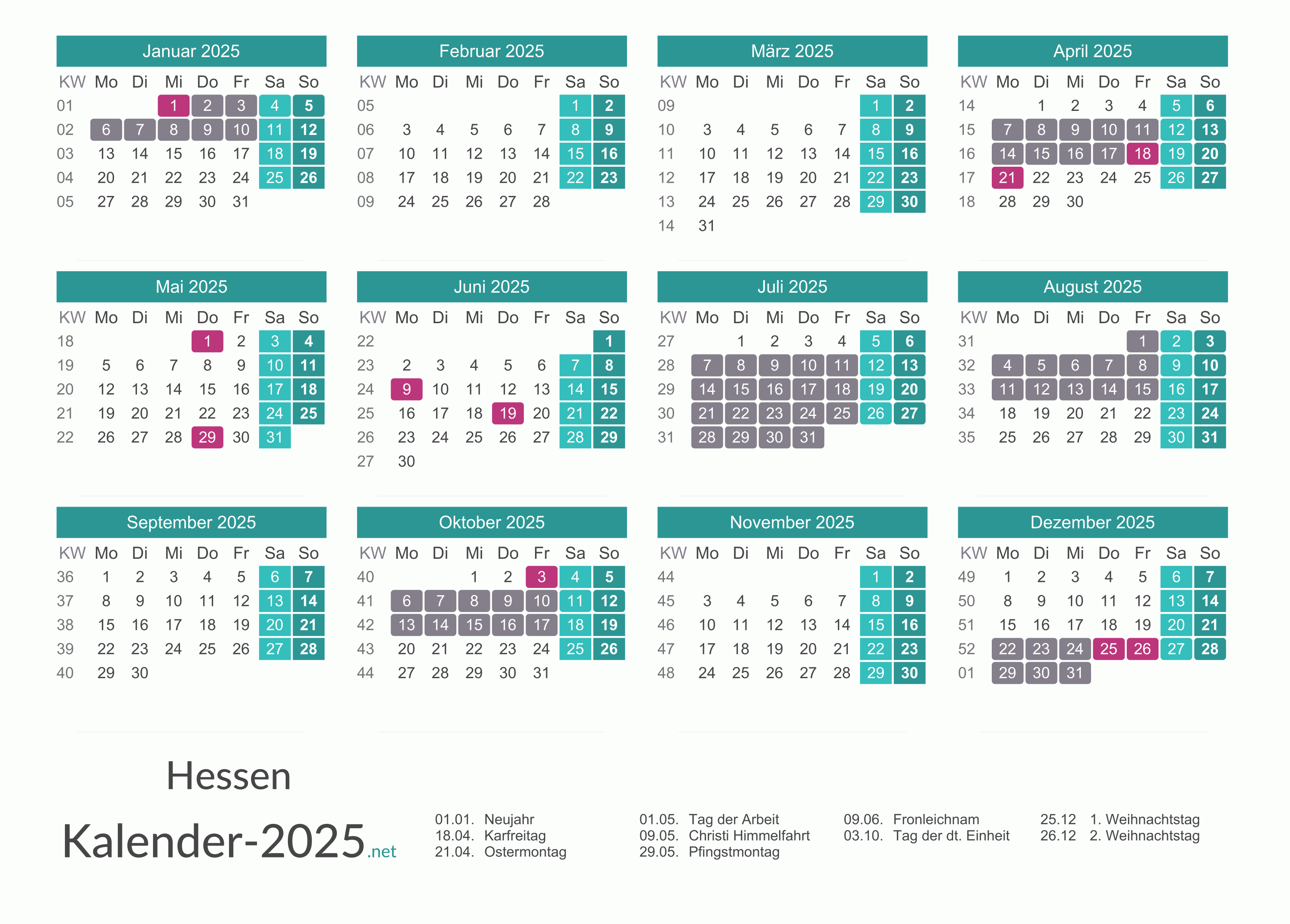  Feiertage Hessen 2025 Tabelle Erstellen Online Games Illustration 