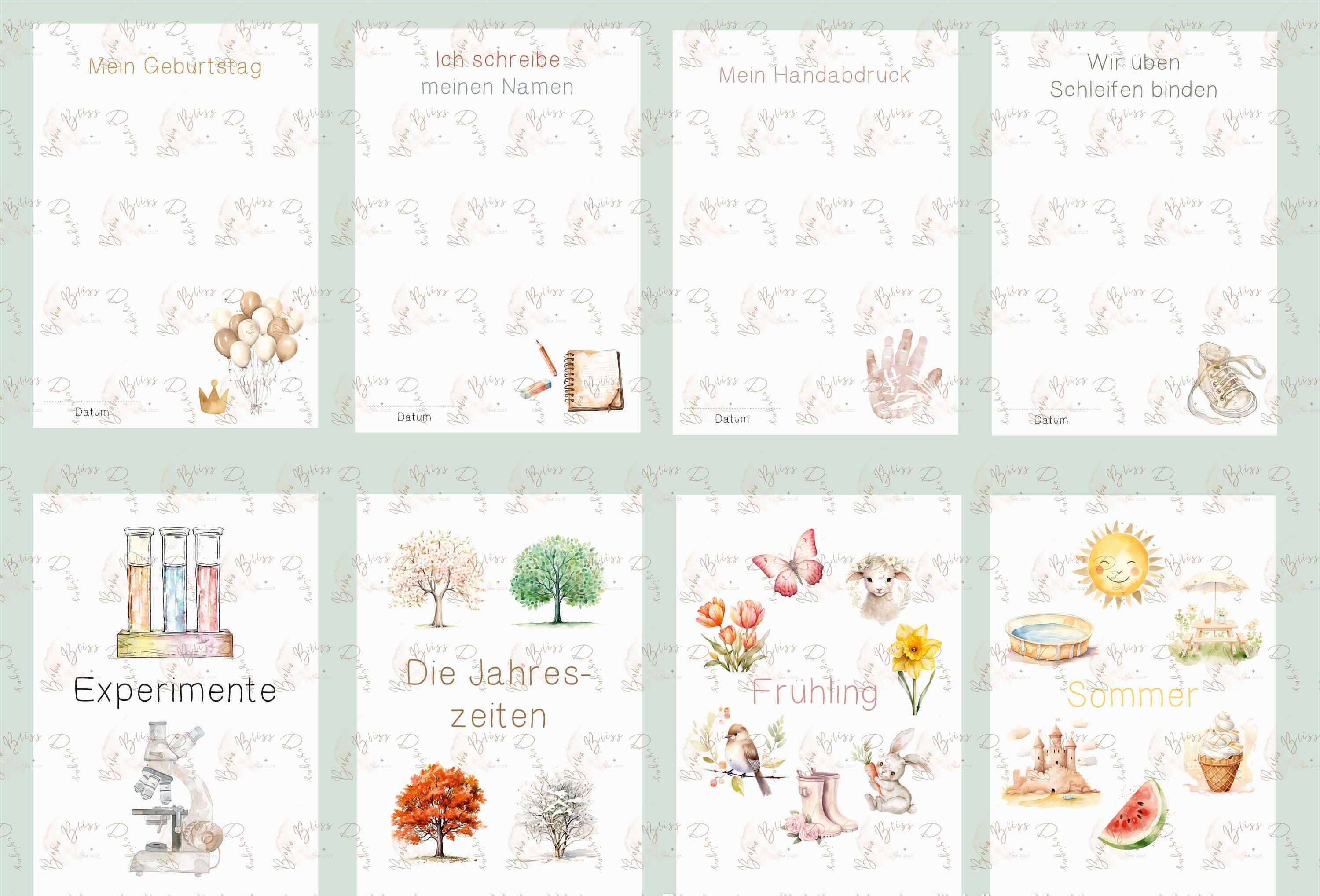  Portfolio Preschool, Portfolio Templates Kindergarten, Preschool Illustration 