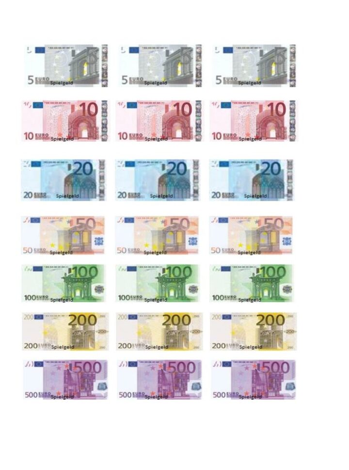 spielgeld euro zum ausdrucken