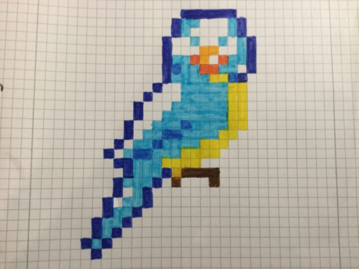 herz auf kariertem papier