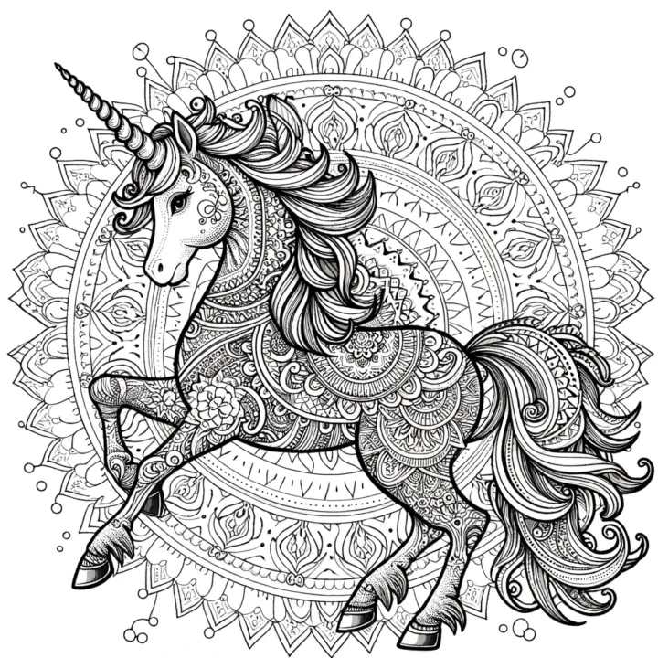einhorn mandalas zum ausdrucken
