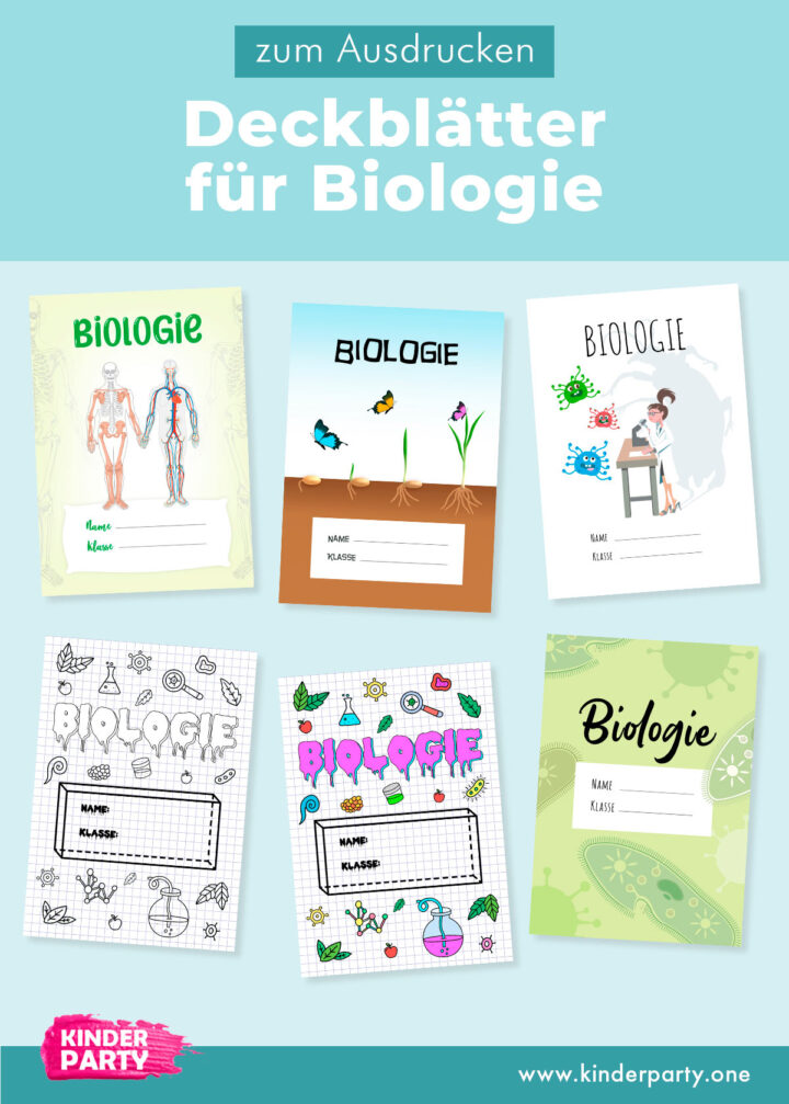 biologie deckblatt selber malen