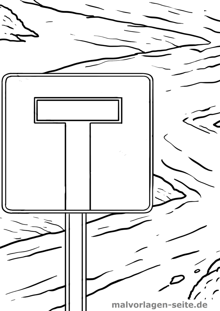 ausmalbild verkehrszeichen