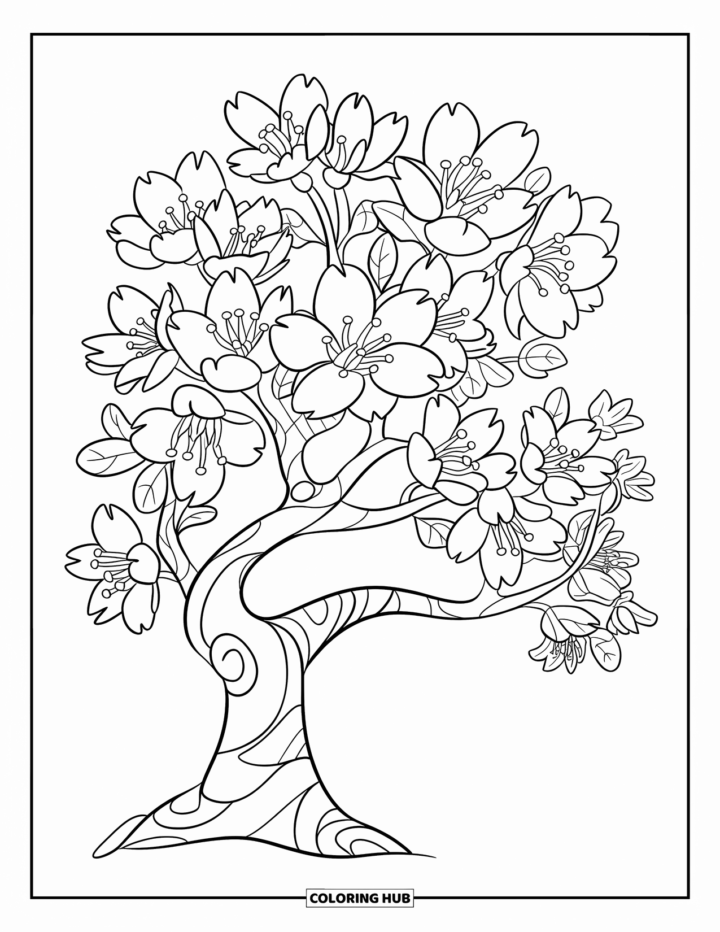 ausmalbilder baum